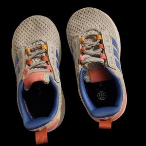 Adidas Gray Mesh Racer TR Elastic Lace Shoes NWOB - Size 6K = 6 Infant